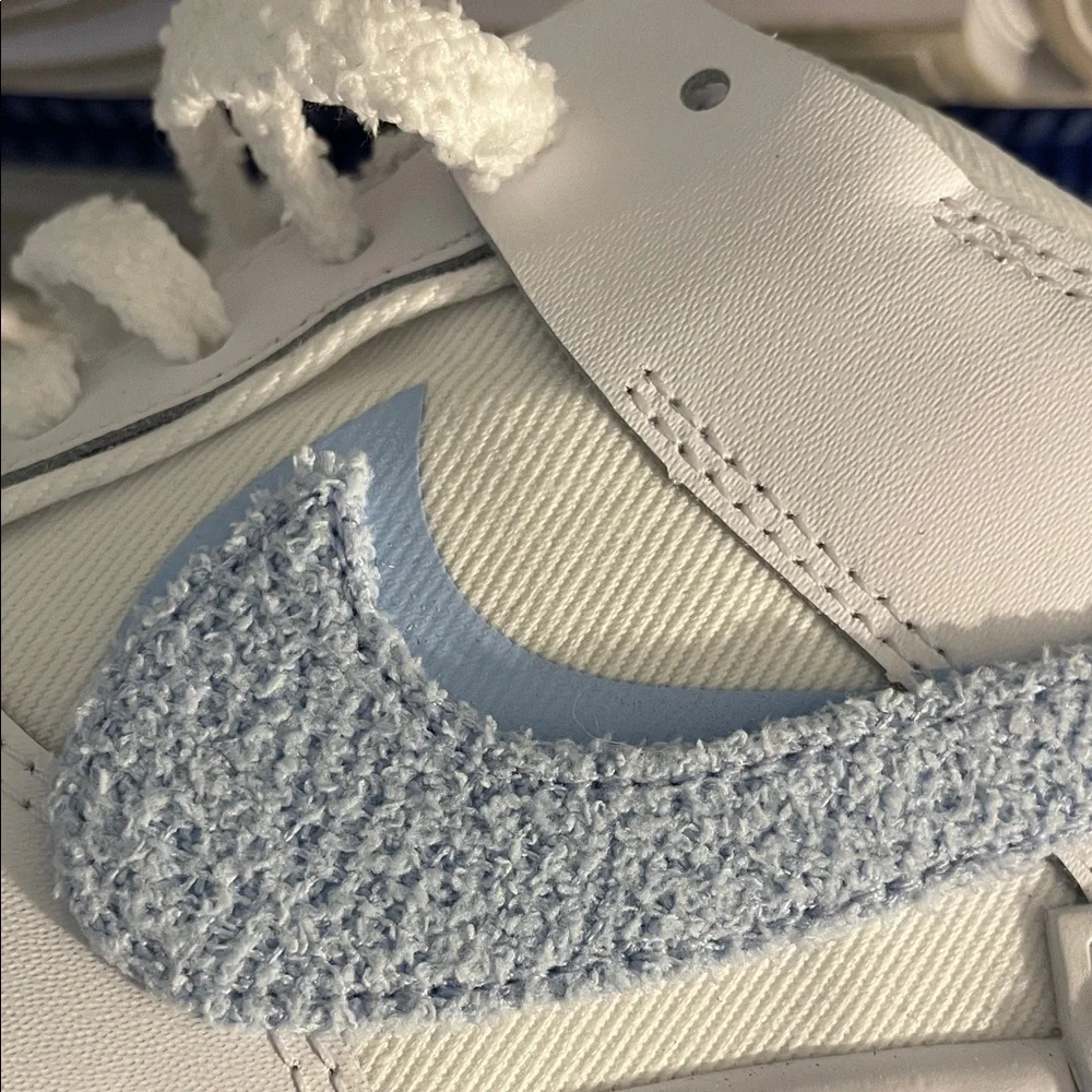 Nike Air Force 1 Shadow White with Blue Highlights